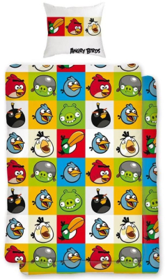 Povlečení Angry Birds kostky 140x200 cm