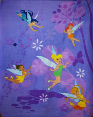 Fleece deka do auta Fairies 120x150