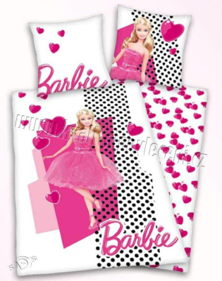 Dětského povlečení Barbie srdce 140x200 cm