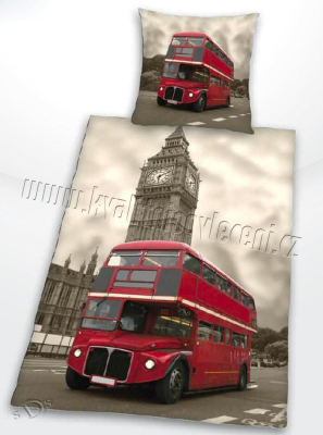 Povleční London Bus 140x200 cm