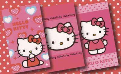 Sada 3ks dětských ručníčků Hello Kitty 30x50 cm