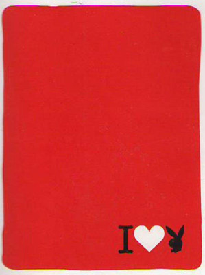 Deka fleece Playboy I Heart Bunny red 150x200 cm