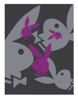 Flísová deka Playboy Shadow Purple 130x170 cm