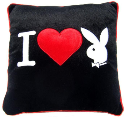 Polštářek Playboy I Heart Bunny black 35x35 cm